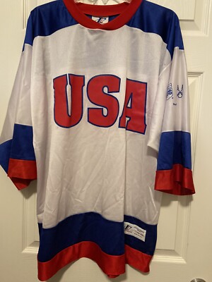 Team USA Hockey Jersey L Men's Logo Athletic Vintage 90s USA