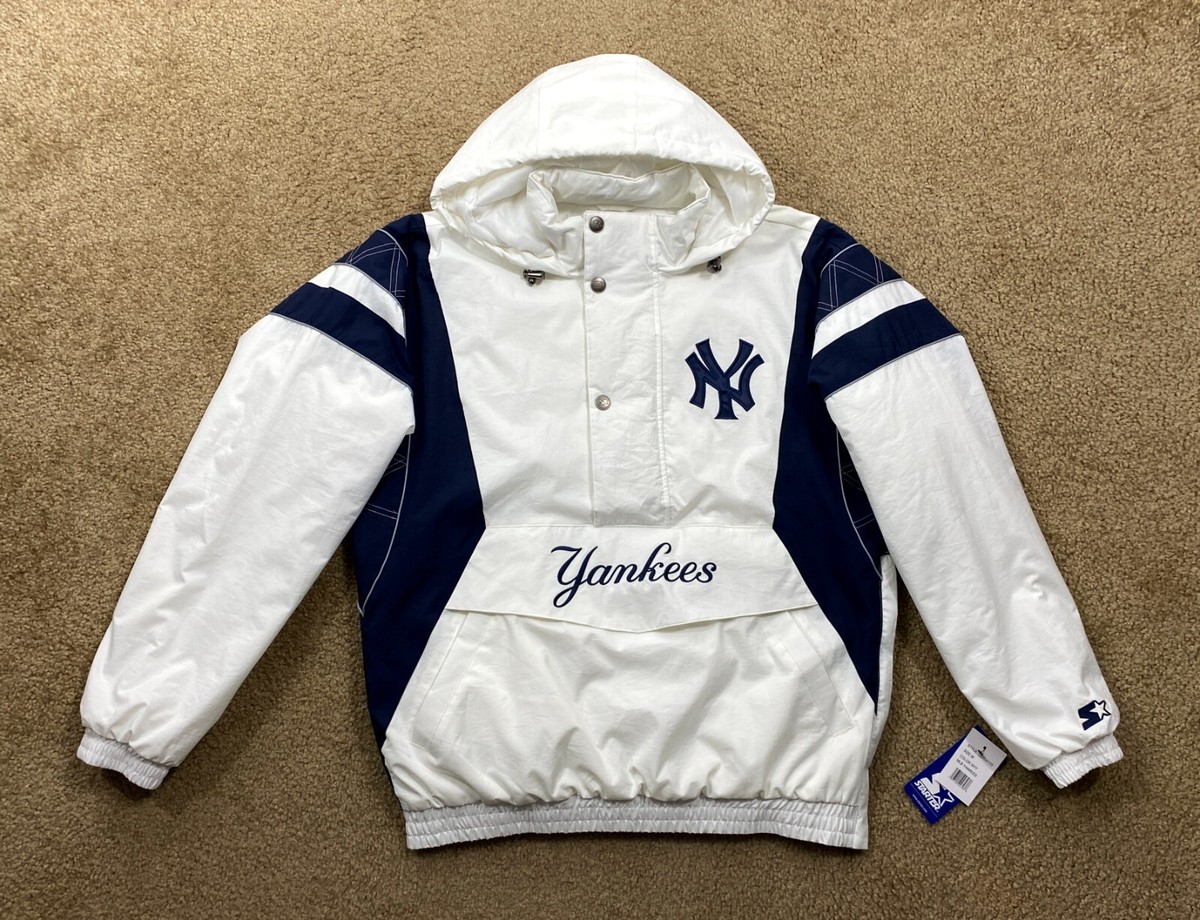 Yankees Jacket New York Starter Hooded Half Zip Pullover Yankees Jacket New York Starter Hooded Half Zip Pullover