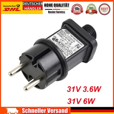 LED Lichterketten Netzteil Adapter Transformator Treiber IP44 31V Max 3.6 ~ 6W