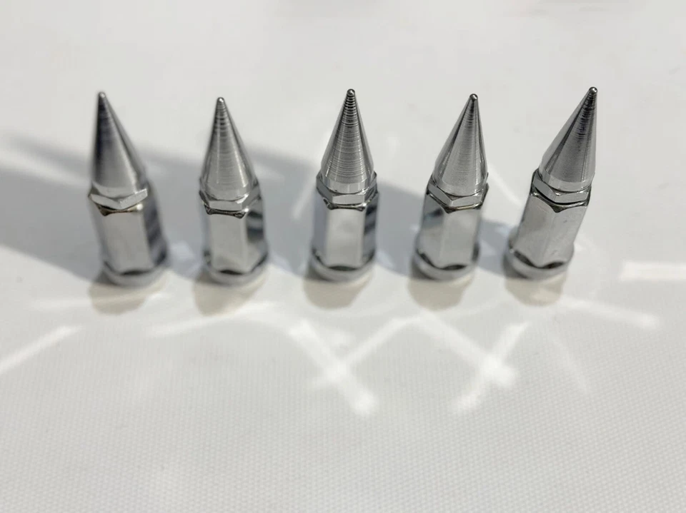 16PC EZ-GO CLUB CAR GOLF CART CHROME 3.18" SPIKE LUG NUTS 1/2"-20 FOR GOLF CARTS - Image 4 of 4