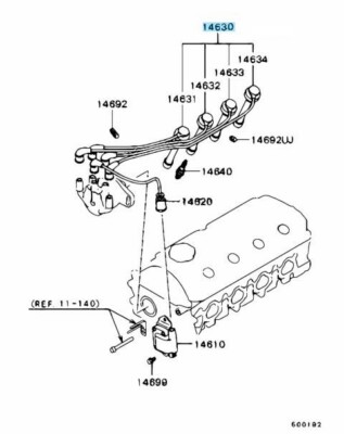 MITSUBISHI MONTERO SPORT K85W Genuine Spark Plug Cable Code Assy