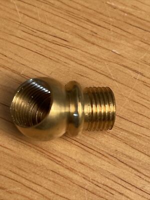 LOT OF 6 PCS SOLID BRASS 1/2 Diameter 1/8 IPS Threaded 45 Degree~ BALL ARMBACK