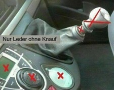 Schaltmanschette Peugeot 807 Fiat Ulysse C8 Phedra Echtleder Grau