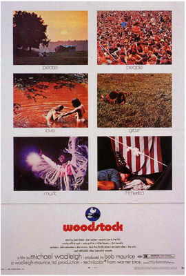 WOODSTOCK Movie POSTER 27x40 Richie Havens Joan Baez Roger Daltrey