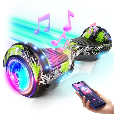 Electric Hoverboard 6.5in Light-Up Bluetooth Speaker Self-Balancing for Kids