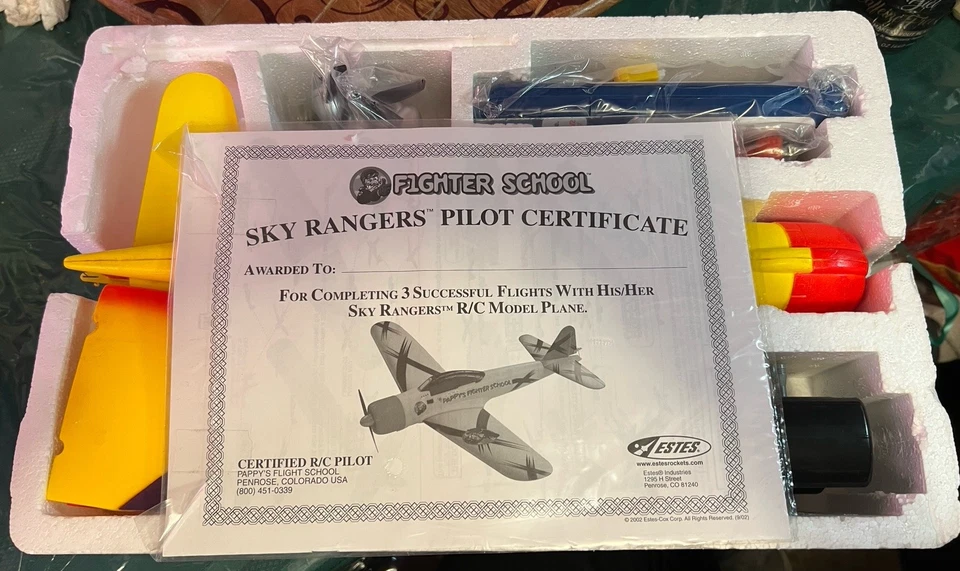 Estes Sky Rangers RC Plane Used Not Tested Instructions & Parts Included Nice - Image 4 of 4