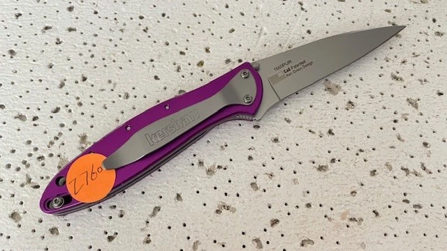 Navaja de Bolsillo Plegable 1660PUR Kershaw Leek Ken Onion Diseño A/O Hoja Lisa Forro Foto 3 de 4