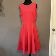 Natori dress, Sleeveless Pink Textured Midi Dress, size 6, EUC