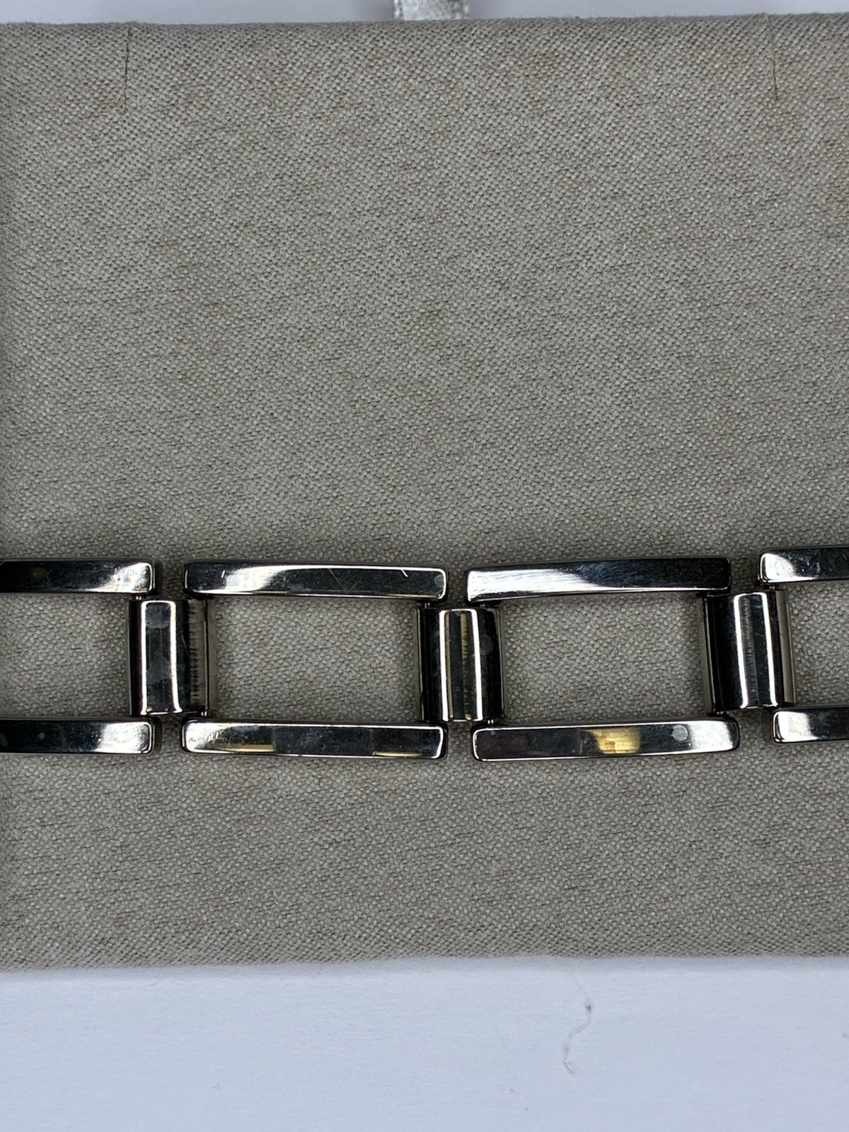 Metal Rectangular Link Bracelet Stylish Chain Des… - image 2