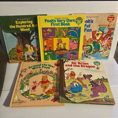 5 x Vintage 1980 Disney s Adventures of Winnie The Pooh Large Golden Books