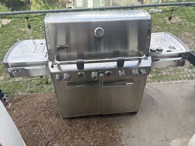 Weber Summit S-670 Stainless Steel Natural Gas Grill w/ side burner & cover