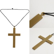 1Pcs Cross Necklace Halloween Crucifix Pendants for Nun Priest Party Cosplay