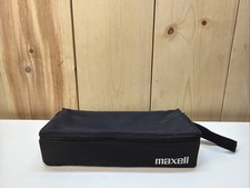 VTG Maxell Case Logic 15 Cassette Tape Storage Case Holder Nylon Black Tote DV