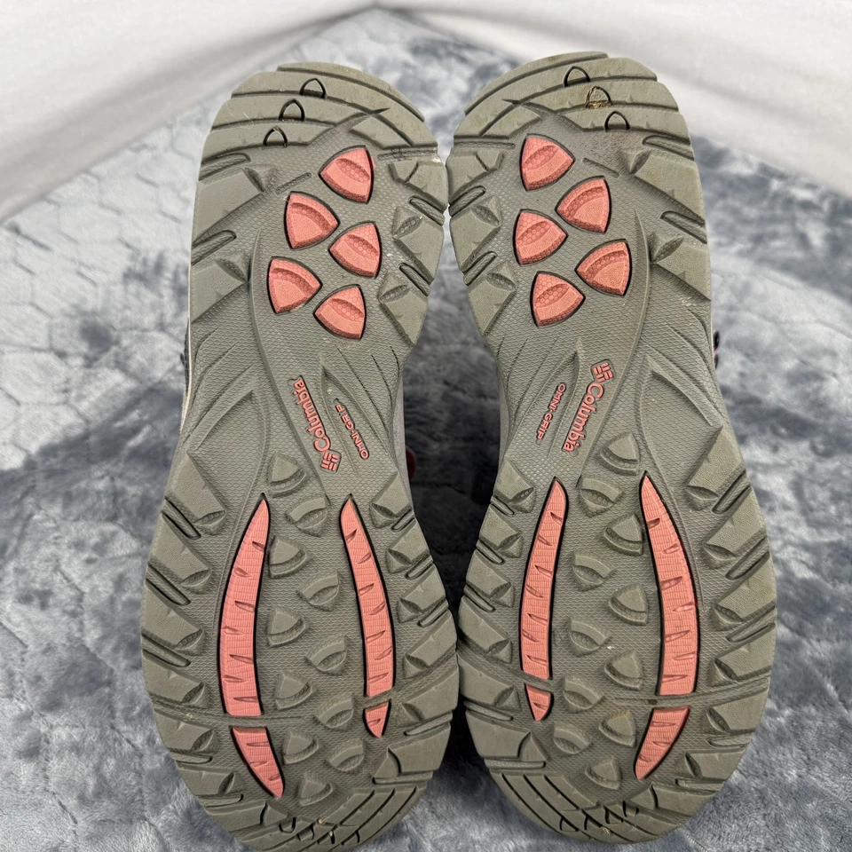 Женские ботинки Columbia размер 10 серые розовые для пеших прогулок замшевые сетка средний размер BL4552-00 - Изображение 3 из 4