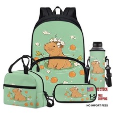 Backpack for Boy Girl Toddler  Cartoon School Bag Lunch Box Pen Capybara