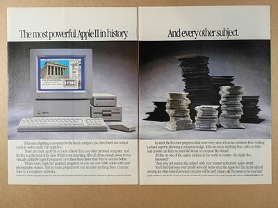 1987 Apple IIGS Computer vintage print Ad