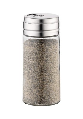 Fox Run 5167 Glass Spice Jar with Stainless Steel Shaker Lid, 6 fl oz, Clear 