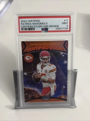 2024 Panini Certified Stars Patrick Mahomes II #17 MIR Orange /149 - PSA 9