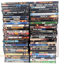 Mixed lot of 60 DVD movies: action, suspense, comedy, sci-fi, etc in great shape
