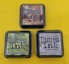 Lot of 3 Tim Holtz Distress Ink Pad Acid Free Art Craft Cardmaking NEW NIP
