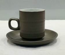 Denby Chevron Green Tea/Coffee Cup & Saucer 200ml Capacity