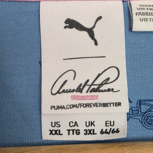 Puma x Arnold Palmer Polo Shirt Mens 2XL Blue Performance Golf Short Sleeve AOP - Picture 5 of 14