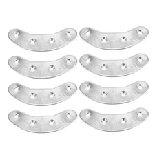  4 Pairs Iron Heel Plates Sole Repair Kit - 48mm Iron Sole Protectors Pads -