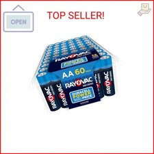 Rayovac AA Batteries, Double A Battery Alkaline, 60 Count