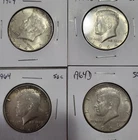 New ListingSILVER Lot of 4 Kennedy Half Dollars 90% Silver 1964 & 1964D