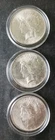 Lot of Three 1923 $1 Peace Silver Dollars in Capsules
