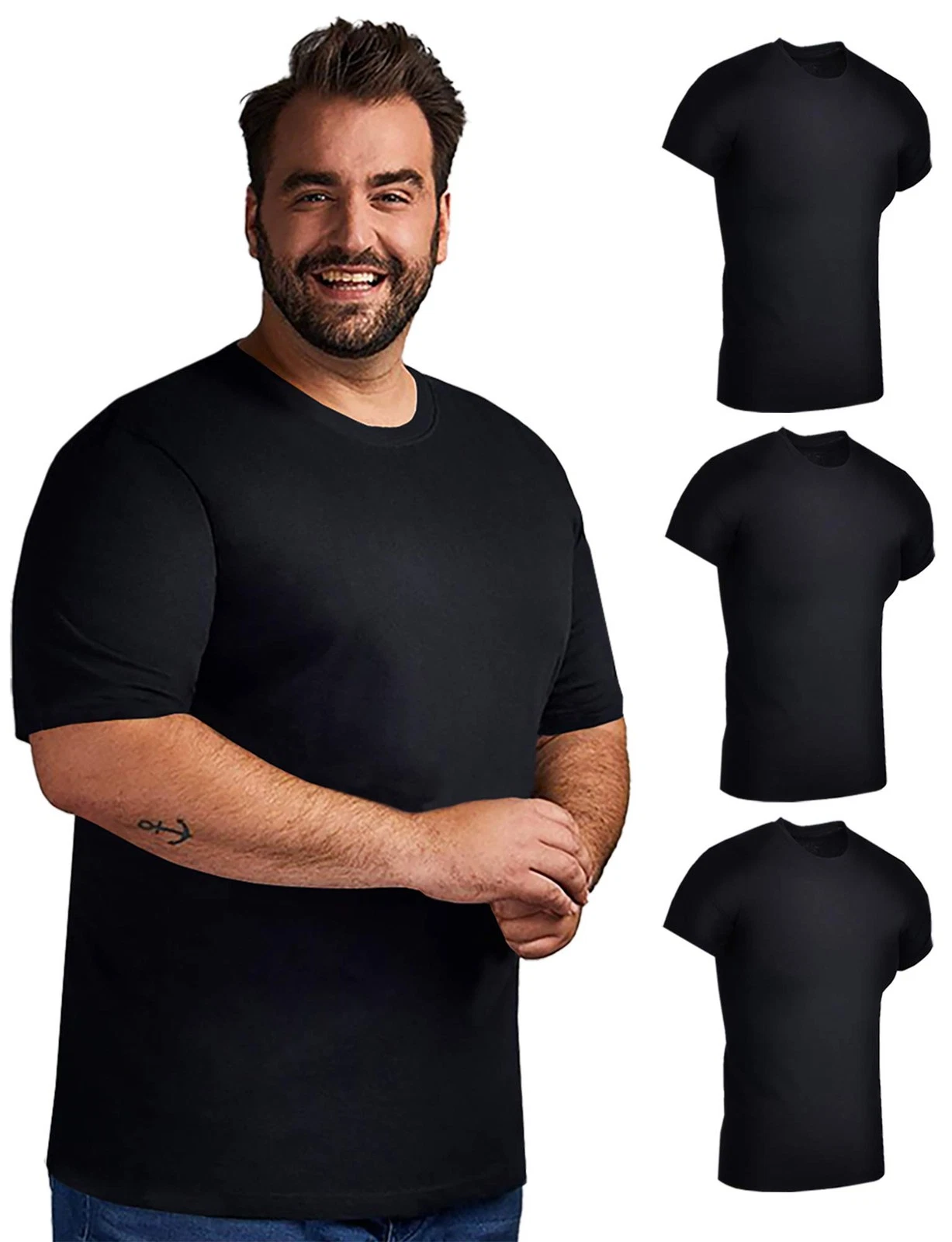 BILLIONHATS 3 Pack Mens Cotton Short Sleeve Lightweight T-Shirts (4X-Large)
Opens in a new window or