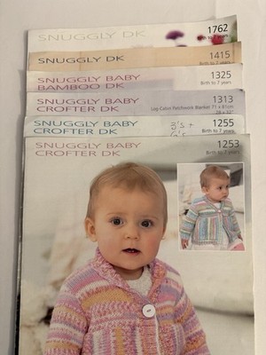 Set of 6 Sirdar DK Knitting Patterns Birth to 7 Years 5 Unisex Sweaters1 Blanket