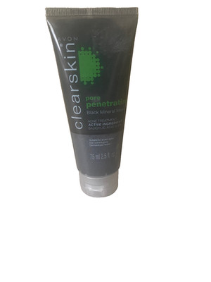 Sealed AVON Clearskin Pore Penetrating Black Mineral Mask 2.5 oz.