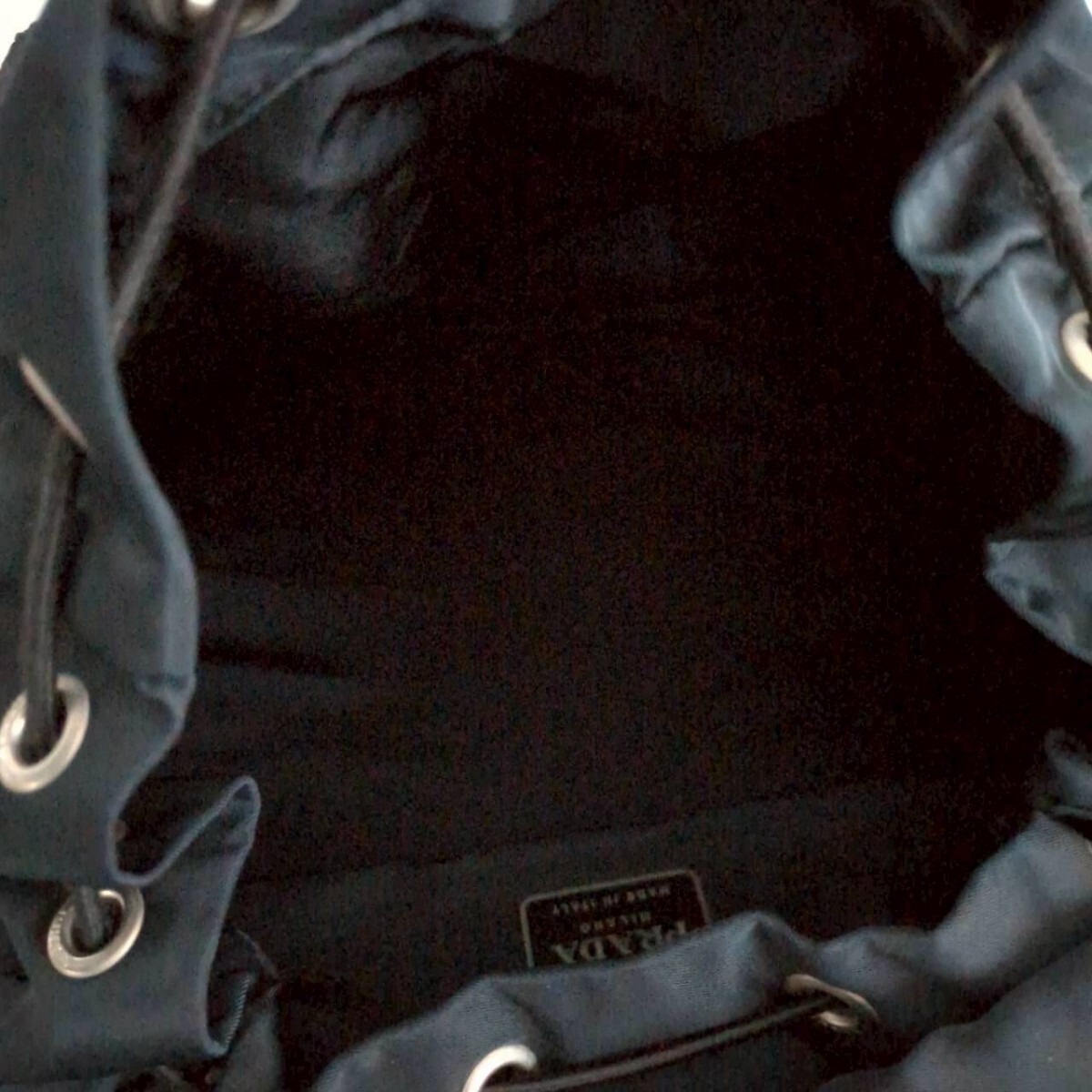 Excellent Condition Prada V135 Large Capacity Nylon Lightweight Drawstring Backp thumbnail 7