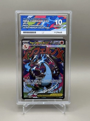 Pokémon TCG  Mega Charizard x 023 Black Star Promo ACE 10 Perfect Sub Grades 💎