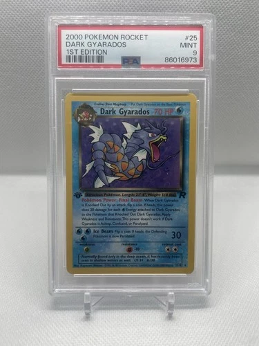 2000 POKEMON ROCKET 1ST EDITION Non-Holo #8 DARK GYARADOS MINT PSA 9 Rare!! 🐉🔥