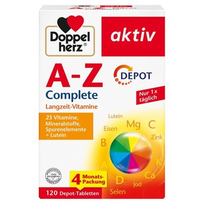 Doppelherz A-Z Complete - Langzeit-Vitamine - 23 120 Stück (1er Pack), Weiß 