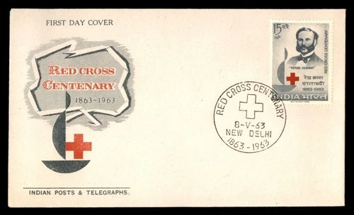 Mayfairstamps India FDC 1963 Henri Durant Red Cross Centenary First Day Cover aa