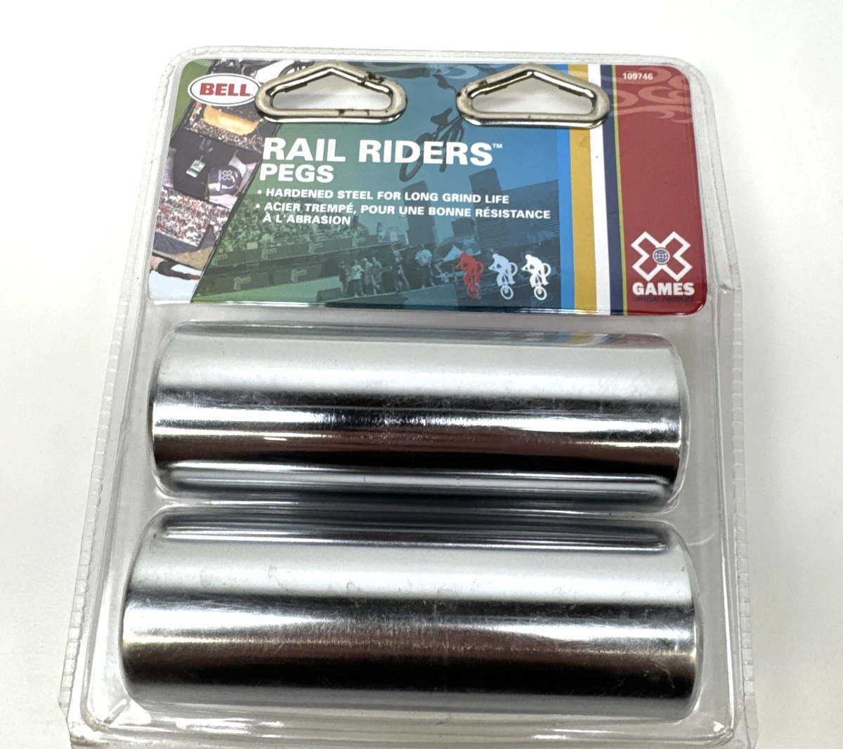 Paire De Pegs BMX Bell Freestyle – 3/8'' – Alu – NOS – Vintage