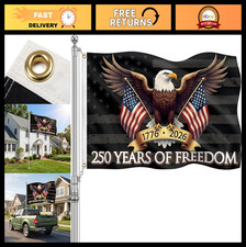 250th Anniversary American Flag 3x5 Ft Double-Sided Eagle Design, 1776-2026, All