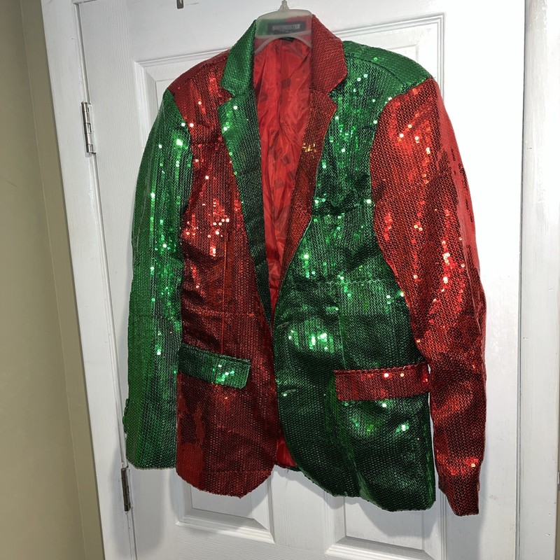 SUITMEISTER Jacket Adult Size M 38-40 Christmas Red Green, Blazer CSMB-1024 