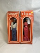 Vintage 1970s Mego Sonny And Cher Dolls 12" NEW IN BOX 