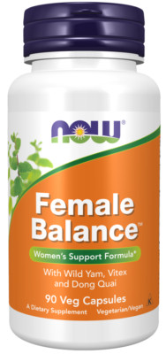NOW FOODS Female Balance wild yam vitex dong quai ginger 90 Caps