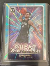 2021 Panini Donruss Great X-Pectations Holo Teal Laser Jalen Suggs #8 Rookie RC