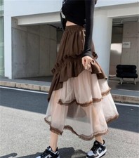 Woman Pleated Skirt High Waist Loose length Skirts A-line Skirt