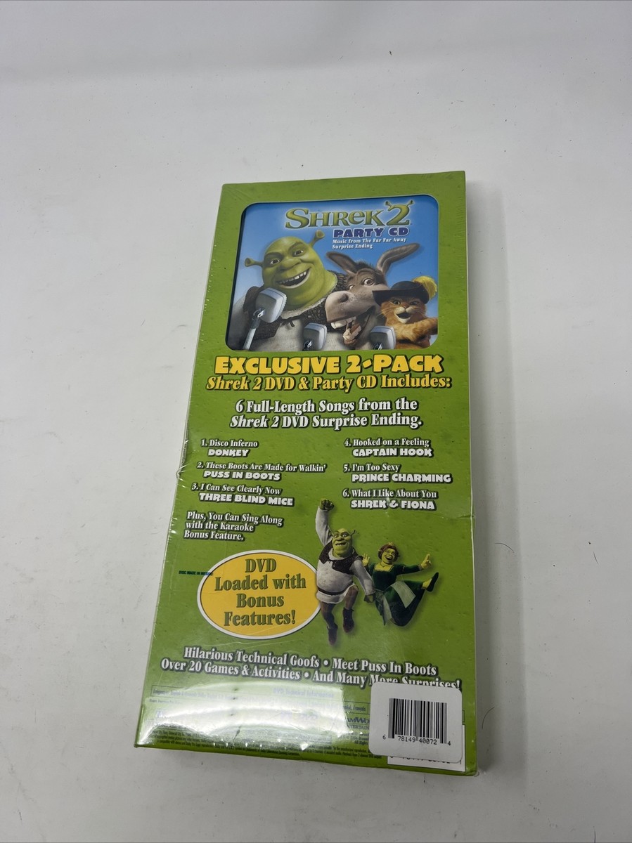 RARE* Shrek 2 DVD + Party CD Exclusive Sealed in Cardboard Sleeve