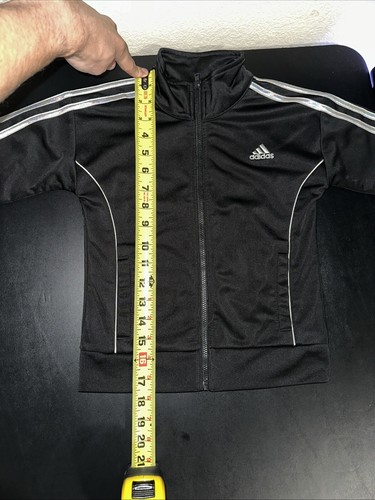 Black/Silver Adidas KIDS Size: 5 Track Suit Jacket + Sweatpants - Picture 6 of 20