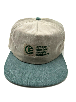 #ad #ad Vintage Crescent Electric Supply Company Hat Cap Strapback Beige Green B327 $8.99