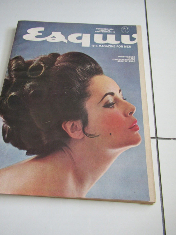 Vtg ESQUIRE Magazine November 1964 Elizabeth Taylor Mid Century 200 p NEAR MINT!
