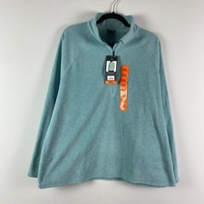 Eddie Bauer Fleece Quarter Zip Sweatshirt Size XXL Sea Blue Pullover